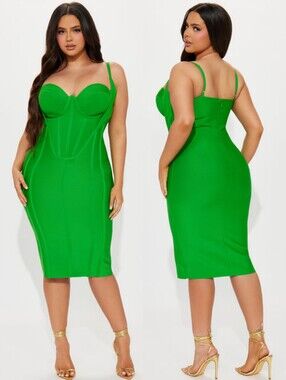 FASHION NOVA | Kash Me In VIP Bandage Dress - Green
